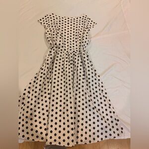 American Vintage Black and White Polka Dot Midi Dress